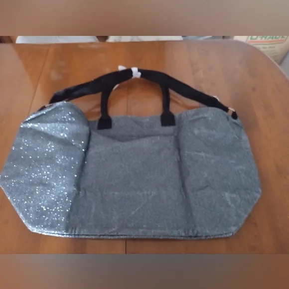 Victoria's Secret Glittering Silver Travel Bag - Picture 3 of 3